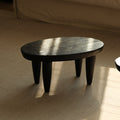 silenceafterrain - Black Solid Wood Low Table – Wabi-Sabi Accent Piece